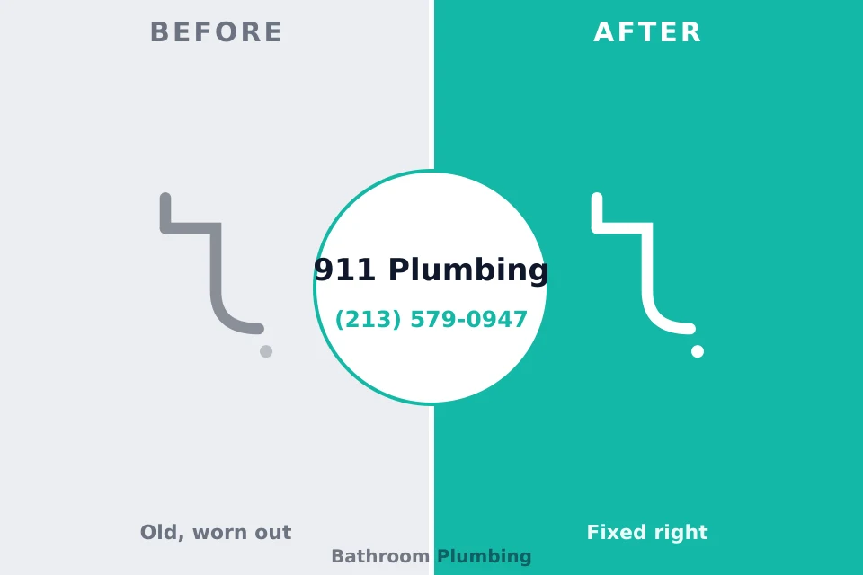 Before and after: plumbing repair Valley Hill, NC